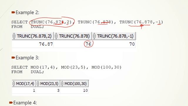 Oracle SQL How to use Numeric Functions (ROUND, TRUNC, FLOOR, CEIL, MOD) Part 1 - Lesson 38 смотреть онлайн