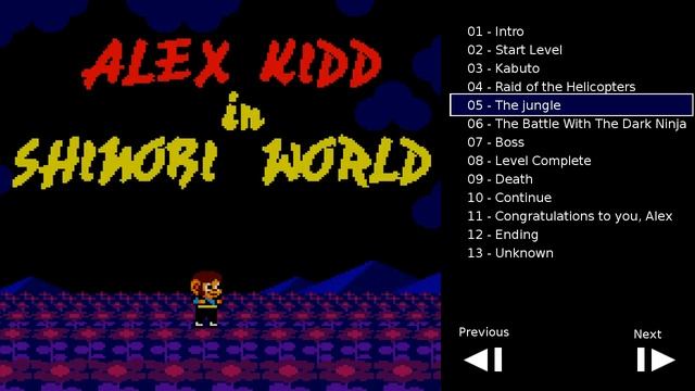 Alex Kidd in Shinobi World FULL OST смотреть онлайн