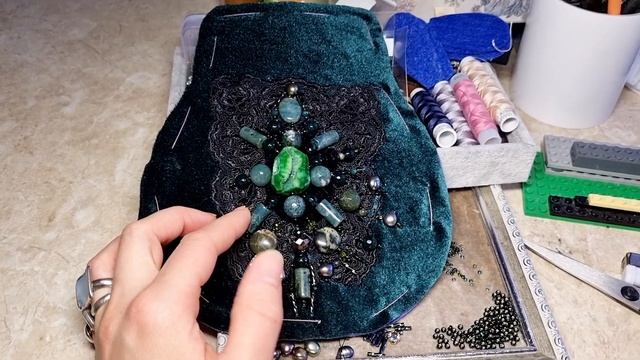 Сумочка из бархата своими руками. #вышивка смотреть онлайн