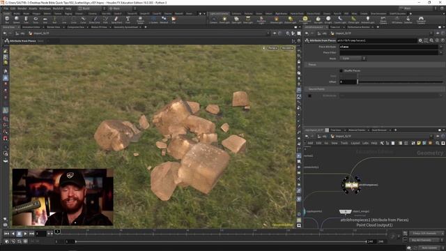 Houdini | Attribute From Pieces | Node Bible Quick Tips смотреть онлайн