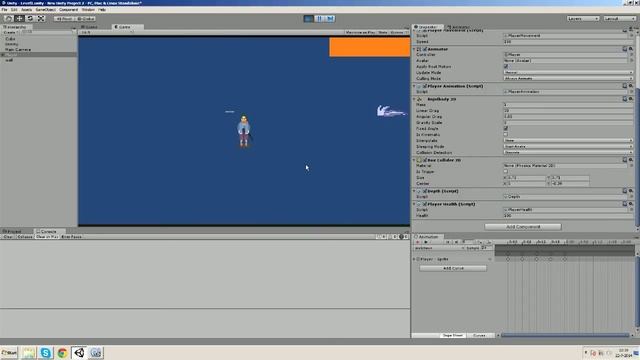 Unity 4.5 2d topdown game tutorial for beginners - Player hit collision - part 14 смотреть онлайн