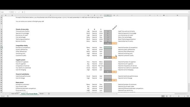 Porter's Five Forces Model Excel Sheet | Spreadsheet Download смотреть онлайн