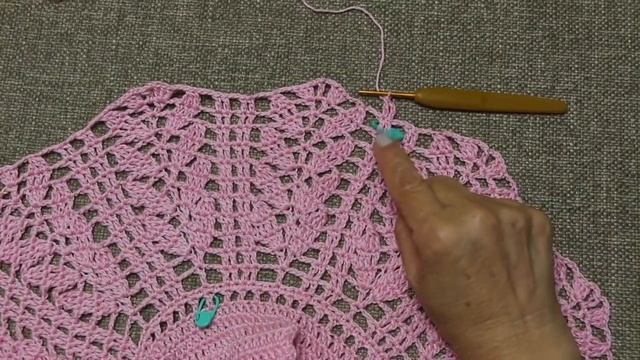 Vestido Rosa 3 Meses Crochet (cc)