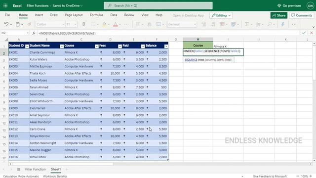 Filter Function for Non Adjacent Columns in Excel in Tamil смотреть онлайн