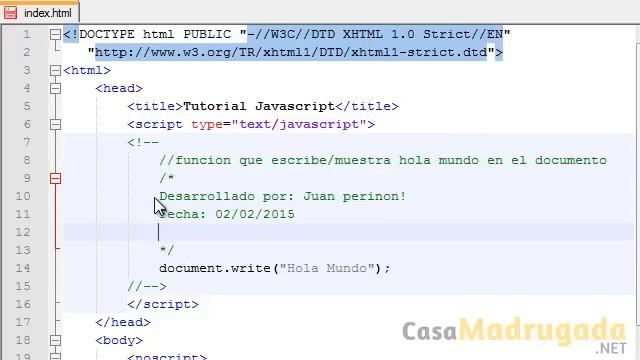 Tutorial Javascript - 2 - Explicacion Hola Mundo, NoScript, Comentarios смотреть онлайн