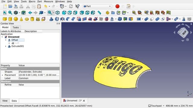 FreeCAD: Text on Lofted and Curved Surfaces without using the Curves Workbench смотреть онлайн