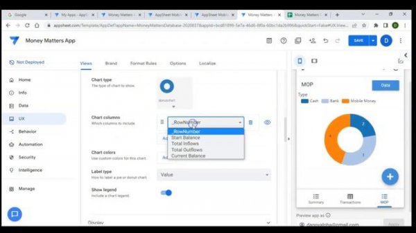 Create a Personal Finance App using AppSheet (Money Matters App): Part 4