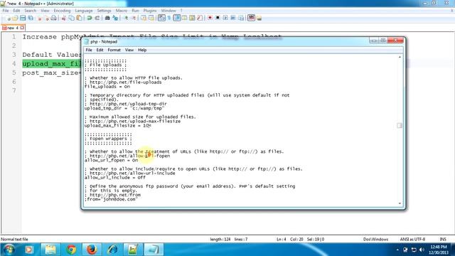 Increase phpMyAdmin Import File Size Limit in Wamp Localhost смотреть онлайн