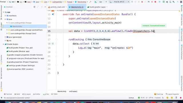Android Kotlin Flow - asFlow( ) method - part 5 in hindi :) смотреть онлайн