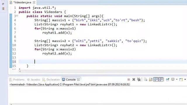 Javadan kuchaytirilgan darslar 07 смотреть онлайн