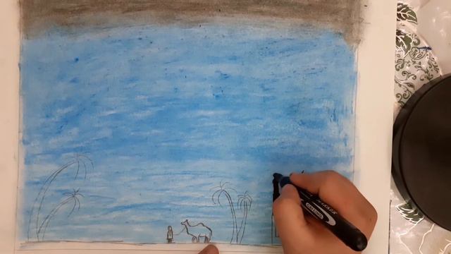 How To Draw A Ancient Mosque In Night. Как нарисовать древнюю мечеть ночью. Step By Step - Beginner