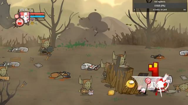 играем за клоуна(castle crashers)розовый рыцарь) смотреть онлайн
