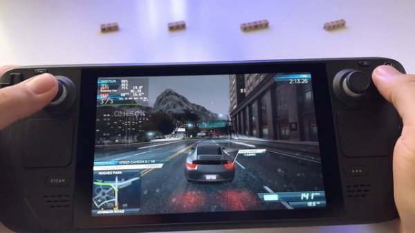 Need for Speed Most Wanted NFS - Steam Deck handheld gameplay | max graphics Vulkan driver