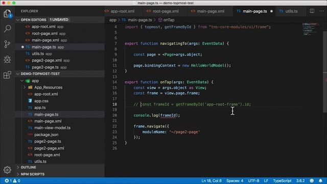 How to get Top UI Element without ID in NativeScript | Tutorial смотреть онлайн