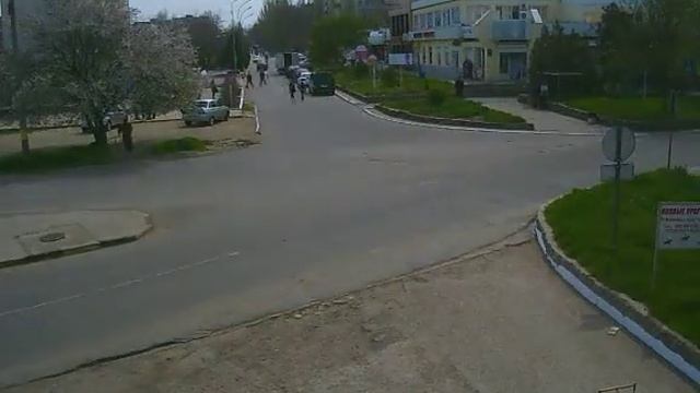 Перекрёсток в Щёлкино, 19.04.2014 - time-lapse с камеры 2 смотреть онлайн