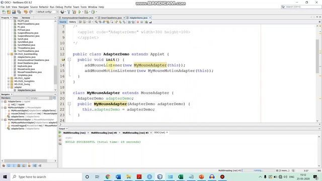 Java Event Handling Part-4 Example: Adapter Classes, Inner Classes and Anonymous Inner Classes смотреть онлайн
