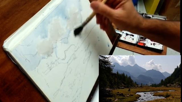 PAESAGGIO AUTUNNALE (2/8) COME DIPINGERE CIELO E SFONDO смотреть онлайн