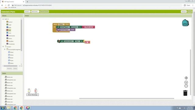 MIT App Inventor Piano