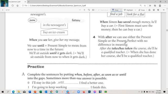 របៀបប្រើAs soon as, when, before, after with Present Perfect and Present Simple. смотреть онлайн
