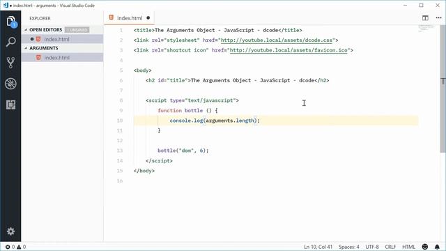 The Arguments Object in Functions - JavaScript Tutorial смотреть онлайн