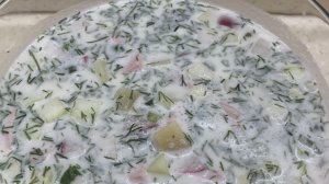 Окрошка на сметане и воде