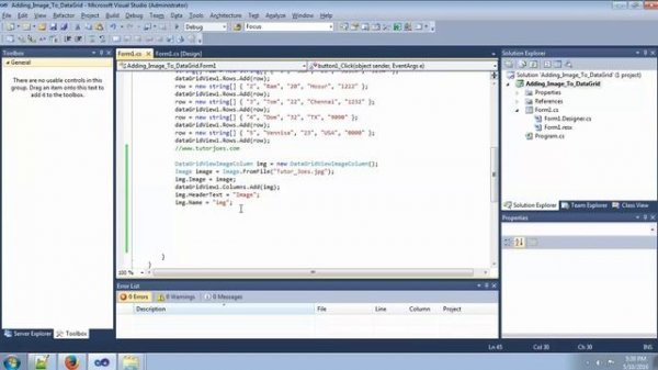 Code For Adding Image To DataGridView