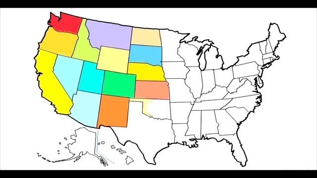 How to draw Map of USA. USA map. United States Map смотреть онлайн