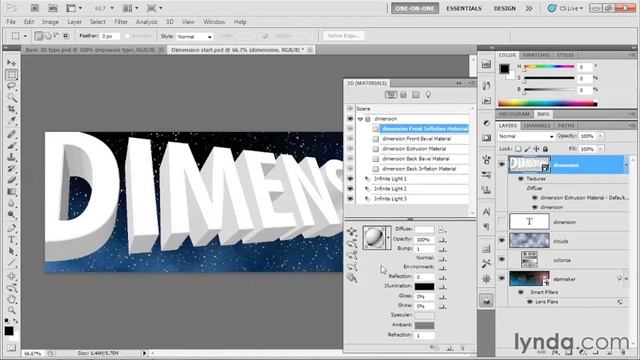 Создание 3D-текста, используя Repoussé смотреть онлайн