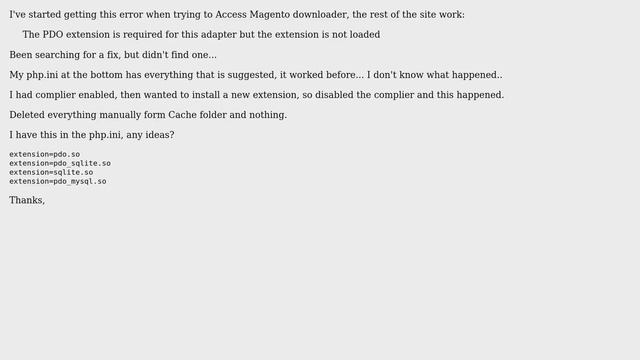 Magento: PDO is required ERROR смотреть онлайн
