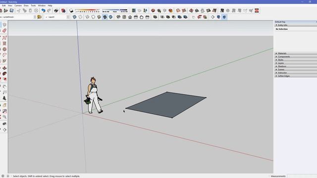 SketchUp 02 Инструмент линия и указатель смотреть онлайн