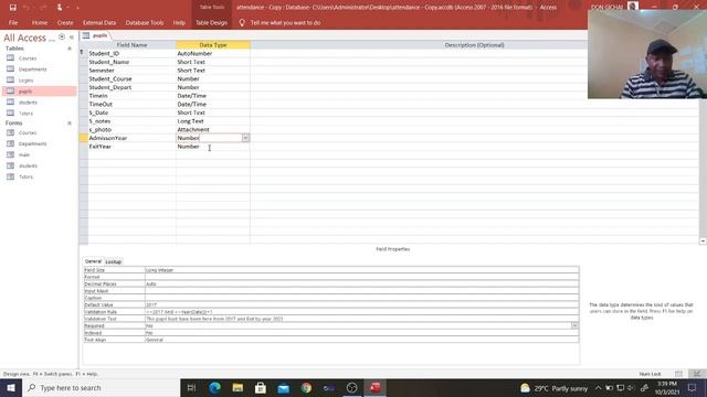 Ms. Access How to validate Year of Entry and Exit using validation rule, text, and default valu смотреть онлайн