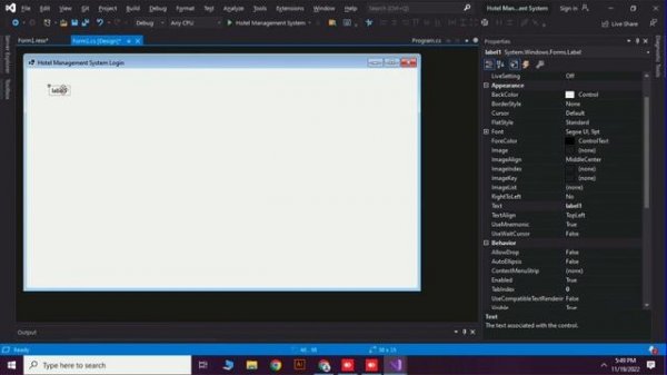 Develop a Hotel Management System using C# .NET framework Windows form application | Part 1 | Login