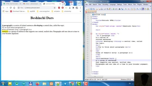 HTML 6-video dars (textni format teglari) Urobot смотреть онлайн