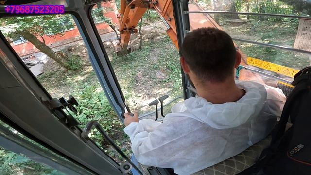 Выездной ремонт! Экскаватор Hitachi EX75UR-5 2000-го года. Опускается стрела. смотреть онлайн