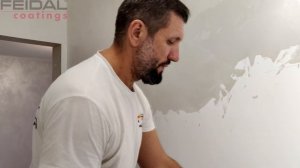 Легкий перламутр на стене с использованием декоративной краски!