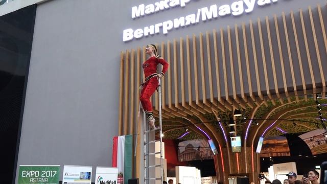 00007 EXPO   ЭКСПО 2017   ВЕНГЕРСКАЯ АКРОБАТКА НА ЛЕСТНИЦЕ ЛОВИТ And The МИККИ