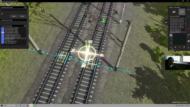 TRS19. Контактная сеть DC4. Анкеровка, воздушные стрелки. КС на прямых и кривых участках