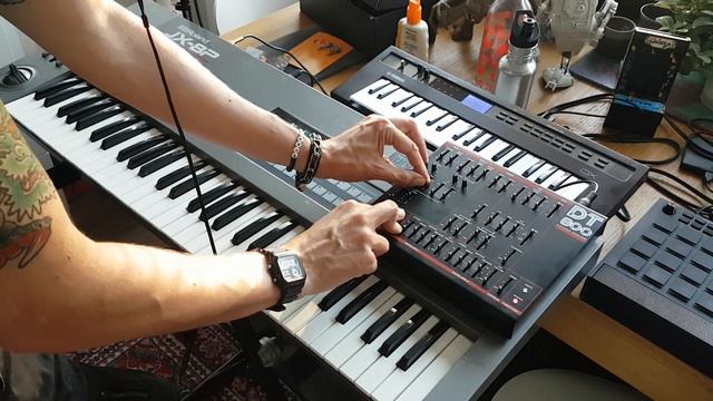 ROLAND JX-8P vintage synthesizer sound shaping DT800 controller *no talk* 80s vibes Mancave retro смотреть онлайн