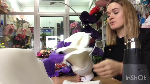 Двухцветная роза из изолона. Стебель. Чашелистики. смотреть онлайн