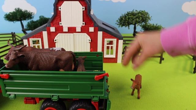 Best Farm Diorama and Barnyard Animal Figurines - Learn Animals Names смотреть онлайн