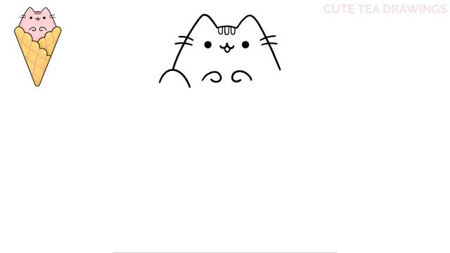 How To Draw Pusheen Cat - Waffle Cone | Cute Easy Step By Step Drawing Tutorial смотреть онлайн