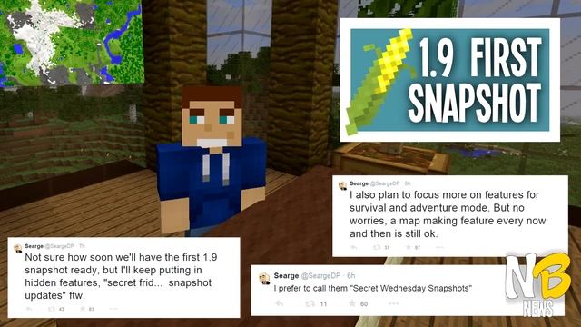 MINECRAFT 1.9: Ender Dragon, Boats Fix, Minecon 2015 & More! смотреть онлайн