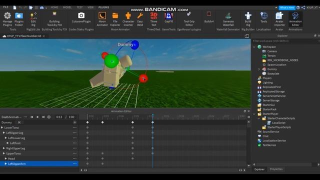Как сделать анимацию смерти. Уроки роблокс студио | KYUP смотреть онлайн