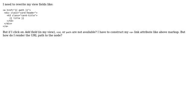 Drupal: Get URL path or node.id in views fields replacement pattern смотреть онлайн