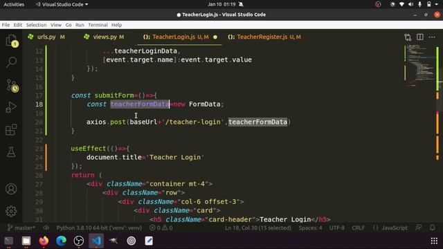 Django ReactJs LMS #29 | Teacher login & logout using localStorage смотреть онлайн