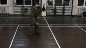 Вращение тазом с переходом на хождение + осаживание