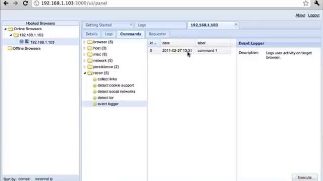 BeEF's New Event Logger (the artist formally known as keyboard logging) смотреть онлайн