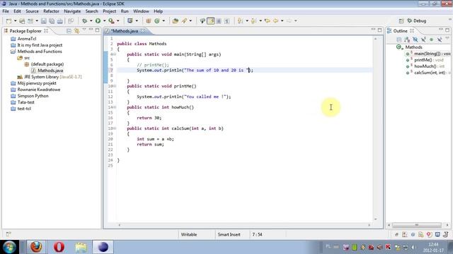 Introduction to Java tutorial 6: methods intro смотреть онлайн