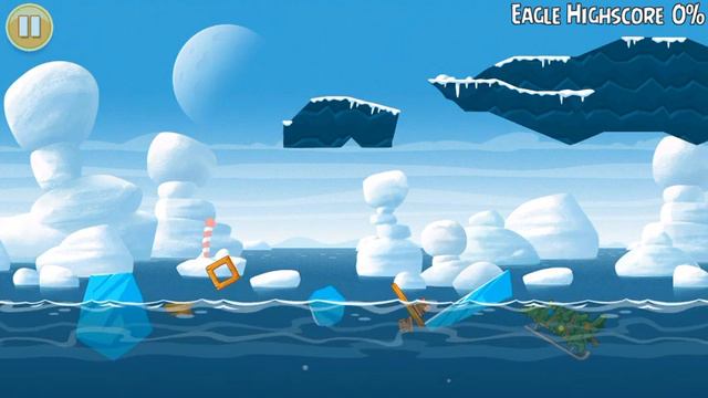 Angry Birds Seasons - 1-23 - Arctic Eggspedition - 100% Mighty Eagle Walkthrough смотреть онлайн