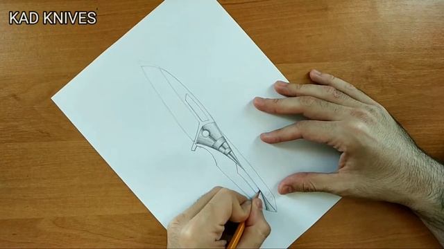 Рисую дизайн складного ножа #20 (как нарисовать нож) time lapse смотреть онлайн
